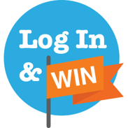 Log In and Win Logo (Orange)