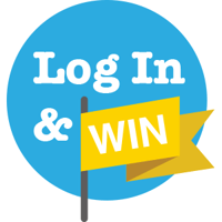 Log In and Win Logo (Yellow)