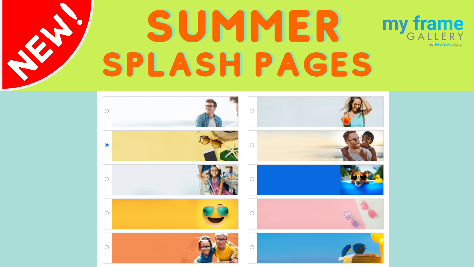 Summer Splash Pages for My Frame Gallery